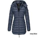 Padded Mid-Length Winter Hooded Jacket