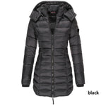 Padded Mid-Length Winter Hooded Jacket