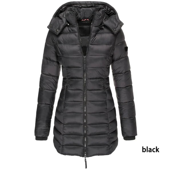 Padded Mid-Length Winter Hooded Jacket