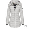 Padded Mid-Length Winter Hooded Jacket