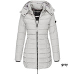 Padded Mid-Length Winter Hooded Jacket