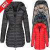 Padded Mid-Length Winter Hooded Jacket