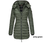 Padded Mid-Length Winter Hooded Jacket