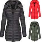 Padded Mid-Length Winter Hooded Jacket