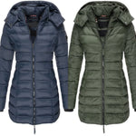 Padded Mid-Length Winter Hooded Jacket