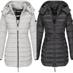 Padded Mid-Length Winter Hooded Jacket