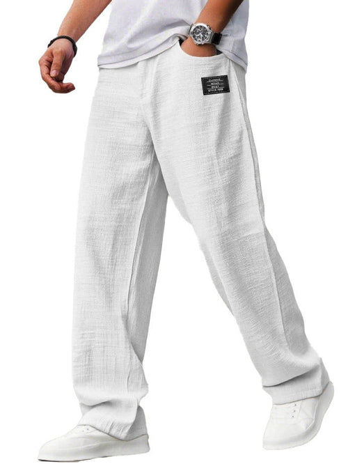 Summer Thin Casual Loose Bamboo Linen Men's Trousers