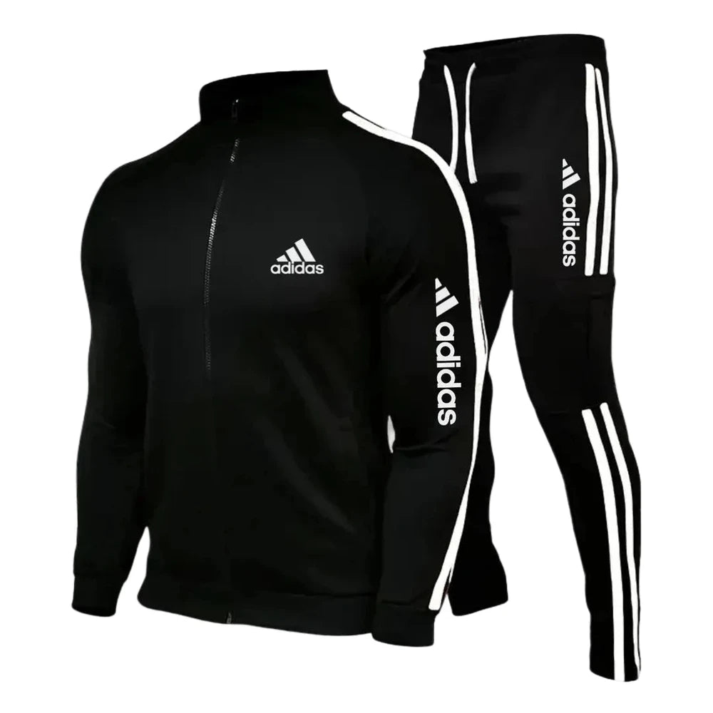 Striped Zip-Up Cargo Tracksuit