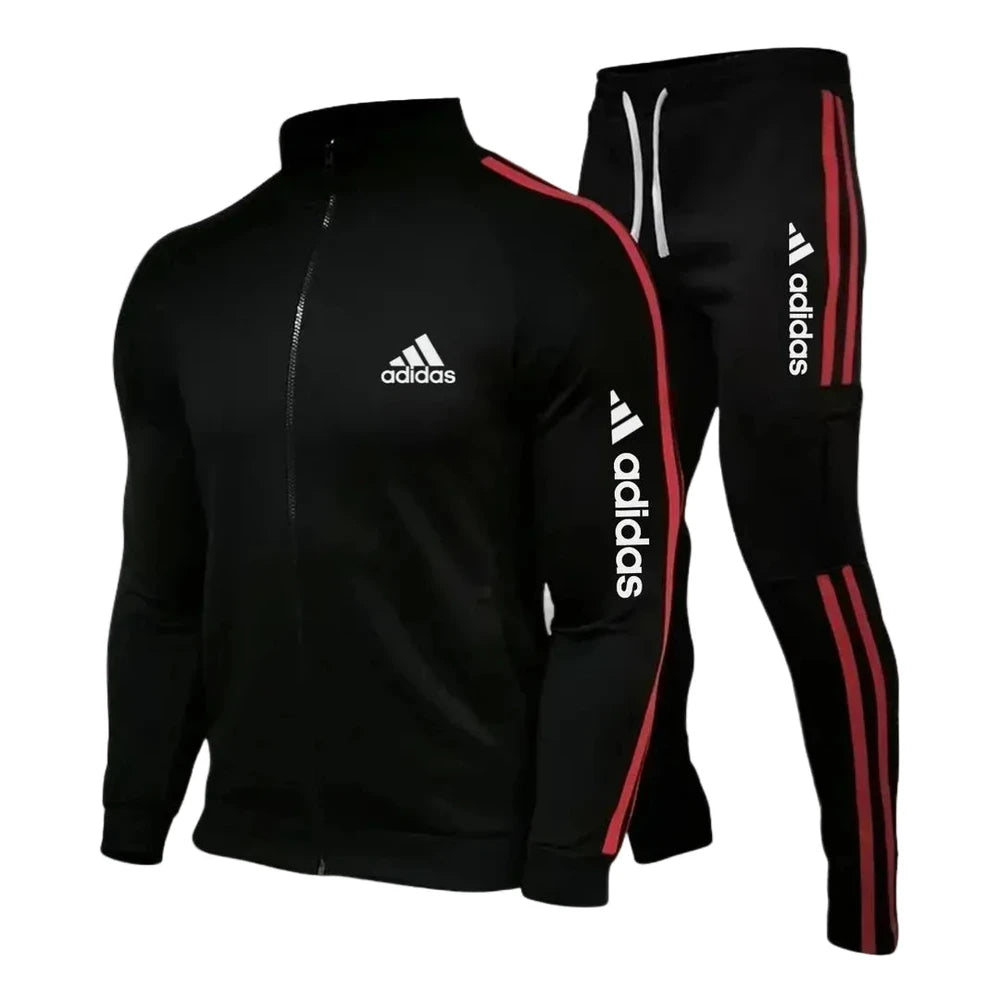 Striped Zip-Up Cargo Tracksuit